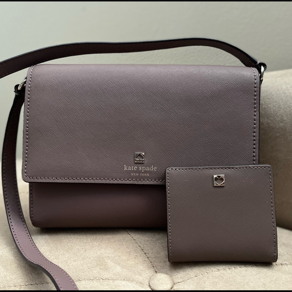NWOT taupe kate spade ♠️ crossbody AND wallet!